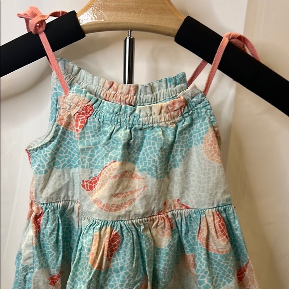 💖**Host Pick**💖 Pink and Green Ruffled Ruched Sundress with Spaghetti Straps - Picture 3 of 3